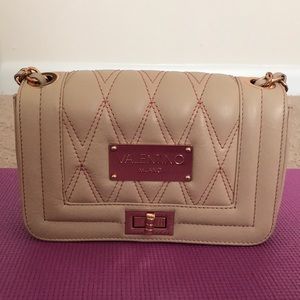 Mario Valentino leather quilted crossbody bag